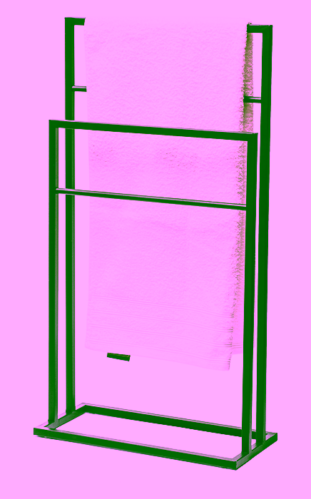 Silný kovový držák na ručníky - 2 ramena