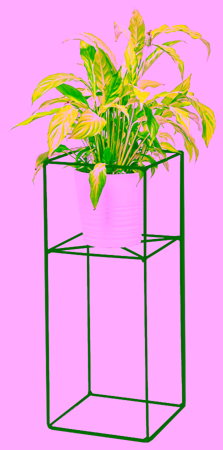 Stojan na jednu rostlinu. Drátěný stojící záhon