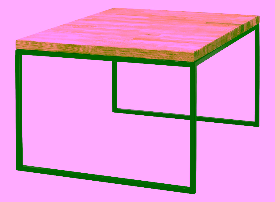 Konferenční stolek s dřevěnou deskou