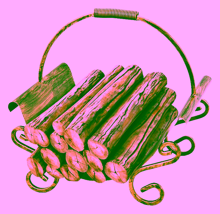 Koš na dřevo do krbu