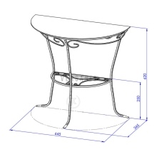Kovový konferenční stolek Model:144