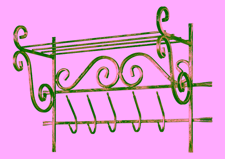 Kovový nástěnný věšák