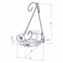 Kovový nástěnný záhon. Model:16