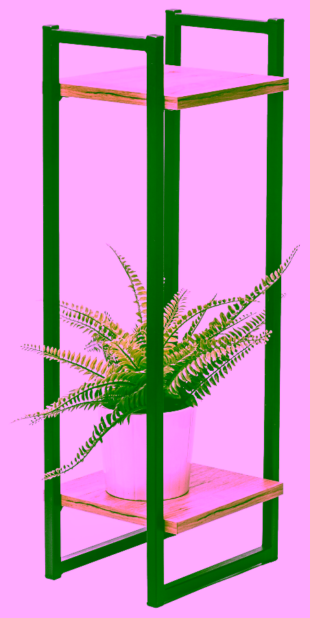 Kovový stojící záhon. Pódium pro rostliny - 2 police