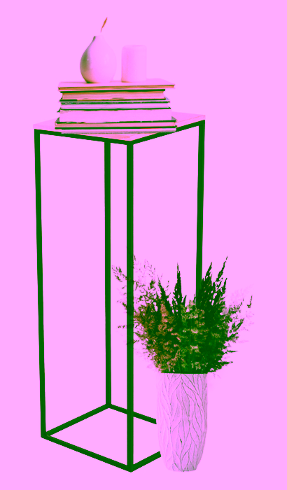 Stojan na rostliny, stojící kovový záhon