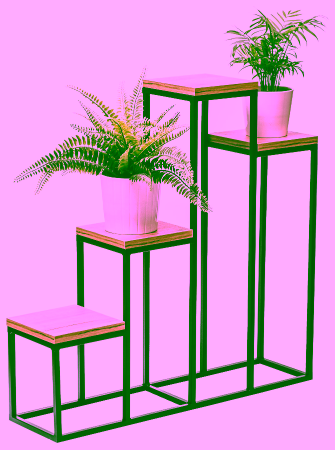 Stojan na květiny Kovový stojan na květiny s policemi 4 úrovně.