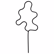 Podpora květin. Kovová podpěra pro rostliny KLEKS