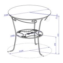Skleněný konferenční stolek Model:145