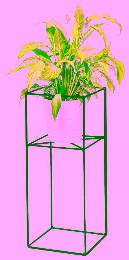 Stojan na jednu rostlinu. Drátěný stojící záhon