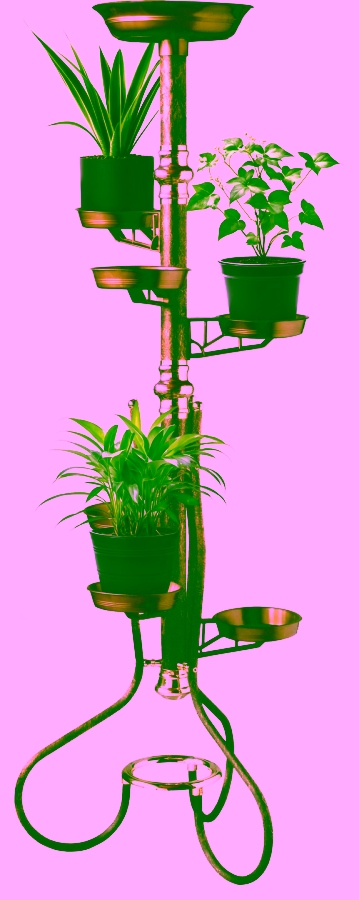 Stojící zkroucený záhon. Stojan na květiny