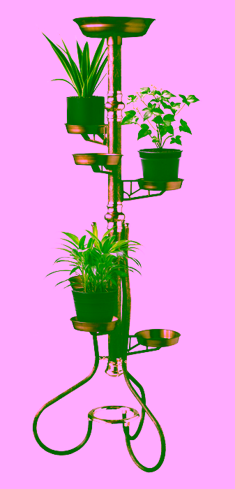 Stojící zkroucený záhon. Stojan na květiny