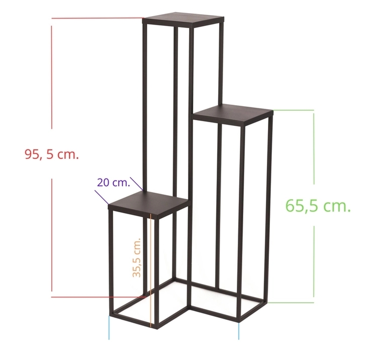 Stojan na květiny Elle - technick&eacute; rozměry