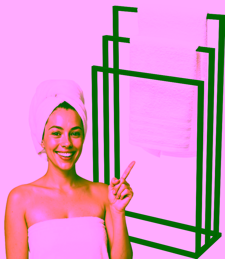 Věšák na ručníky. Koupelnový věšák se 3 rameny